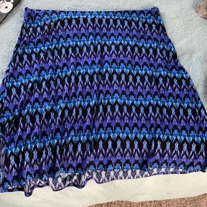 Blue patterned Catherine’s skirt size 3x